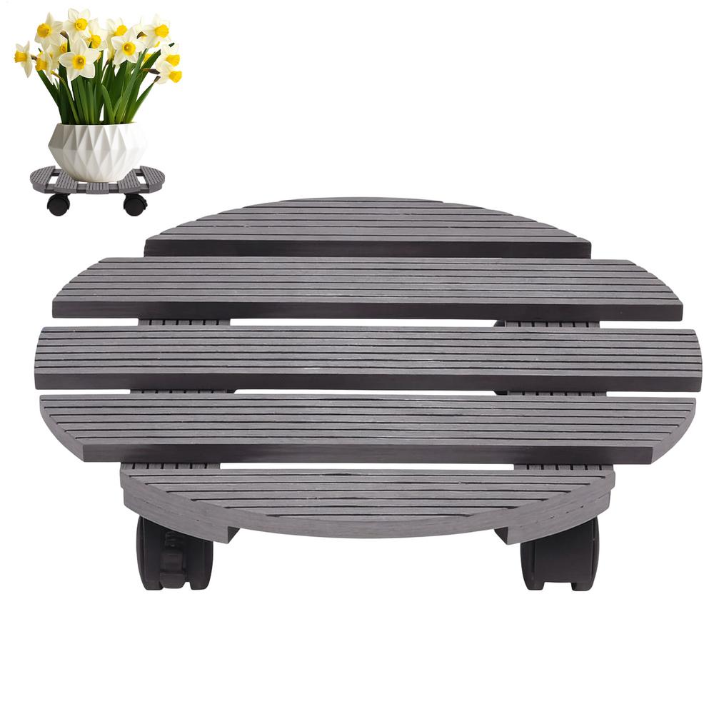 

Plant Stand On Wheels Heavy Duty Rolling Planter Tray Large Rolling Tray for Outdoor Indoor Patio Floor Outside Porch Terrace