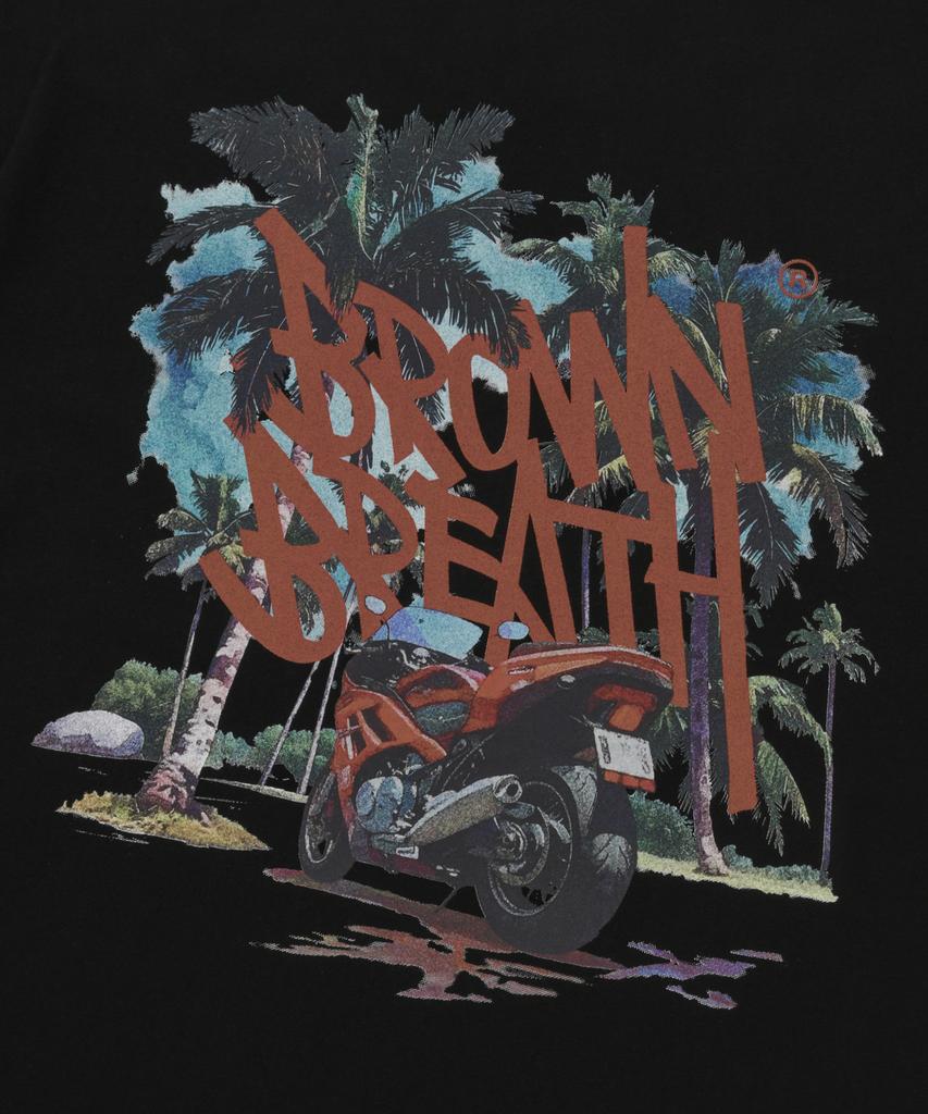 BROWNBREATH Tag Palm Circuit Tee - Black