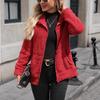 Women S Loose Casual Plush Coat With Pockets Lapel Zip Up