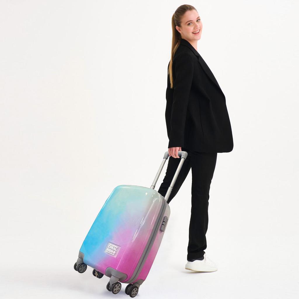 coral high Bunt gemusterter Handgepäckkoffer (50cm) 16535