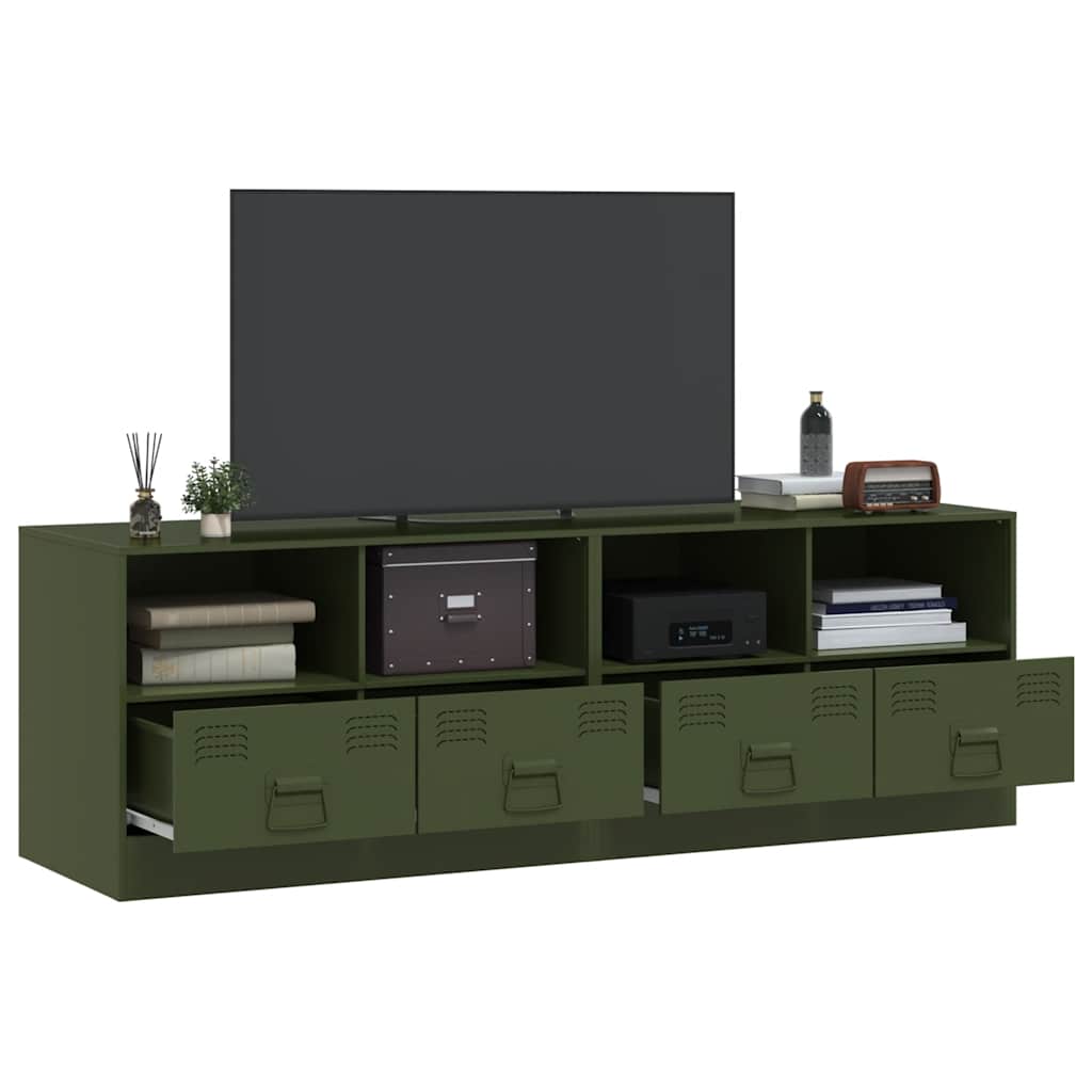 TV Cabinets 2 pcs Olive Green 67 x 39 x 44 cm Steel