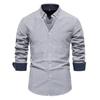 Trend Hub New Cotton Blend Men's Oxford Shirt Long Sleeve Button Down Social Buinesss Casual Shirts for Men