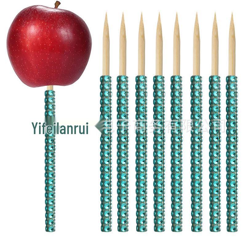 12-Piece Diamond Bamboo Skewers for Christmas Cake & Apple Pie Decoration