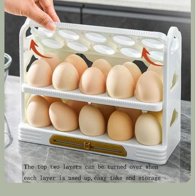Egg Holder for Fridge, Stackable Egg Storage Container for Refrigerator Door, Stores 30 Eggs