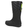 Akiriko MOZ Damen Stepp-Präge-Regenstiefel, Lange Schaftlänge, Wasserdicht, Rutschfeste Sohle, Urethanfutter, Gummistiefel, Schwarz, Größe L