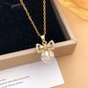 Necklace New Butterfly Zircon Necklace Accessories Women's Exquisite Versatile Premium Small Fresh Versatile Titanium Steel Accessories