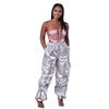 European & American Women's Fashion Casual Long Pants with Solid Color & 3D Pockets