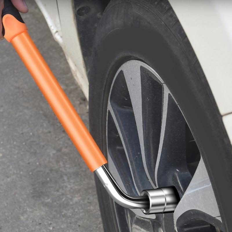 Multiple Size Extendable L Wrench Socket for Wheel Tires with Comfortable Grip Handle Auto Enthusiasts Car Maintenance