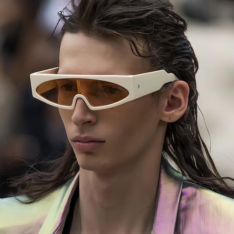 

Женские уличные очки для подиума, вогнутые моделирующие очки для вечеринок, мужские солнцезащитные очки с защитой от ультрафиолета, модные индивидуальные ретро хип-хоп, панк, футуристические солнцезащитные очки