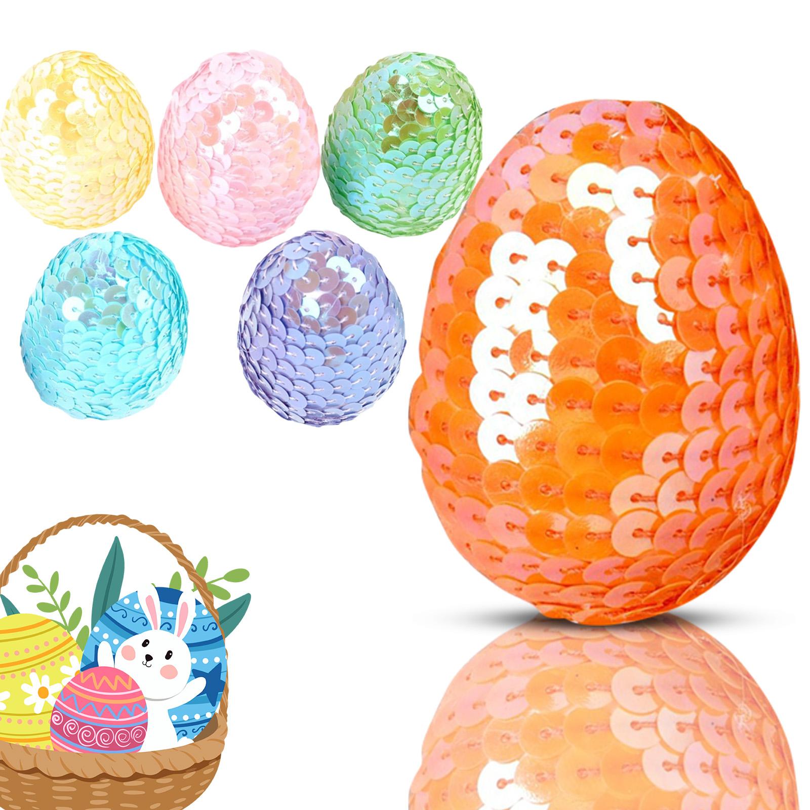 Декоративное пасхальное яйцо-украшение с пайетками One Size