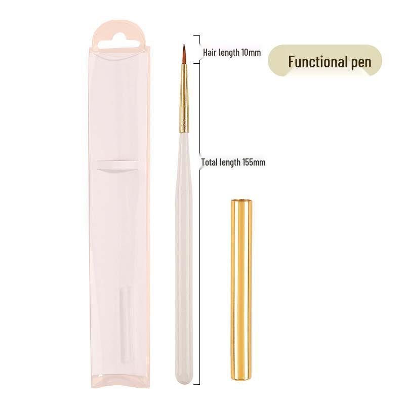 

Wooden Handle Nail Art Pen Set: Universal Color, Liner, Gel Polish, Lace Blending & Painting Pens