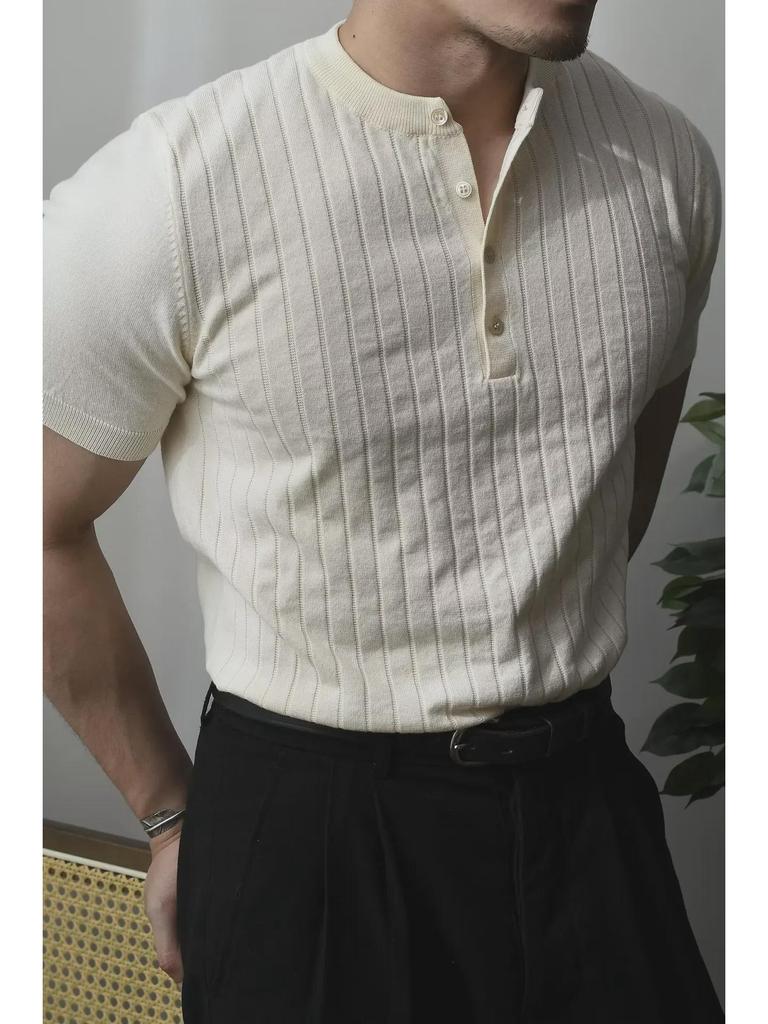 Polo cu mânecă scurtă pentru bărbați, la modă 2023, culoare uni