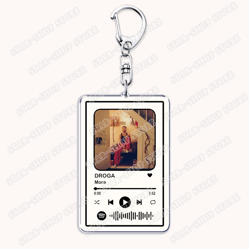 Hot Singer Mora Keychains for Women Accessories Bag LO MISMO DE SIEMPRE LA INOCENTE Music Code Keying Jewelry Fans Friends Gifts