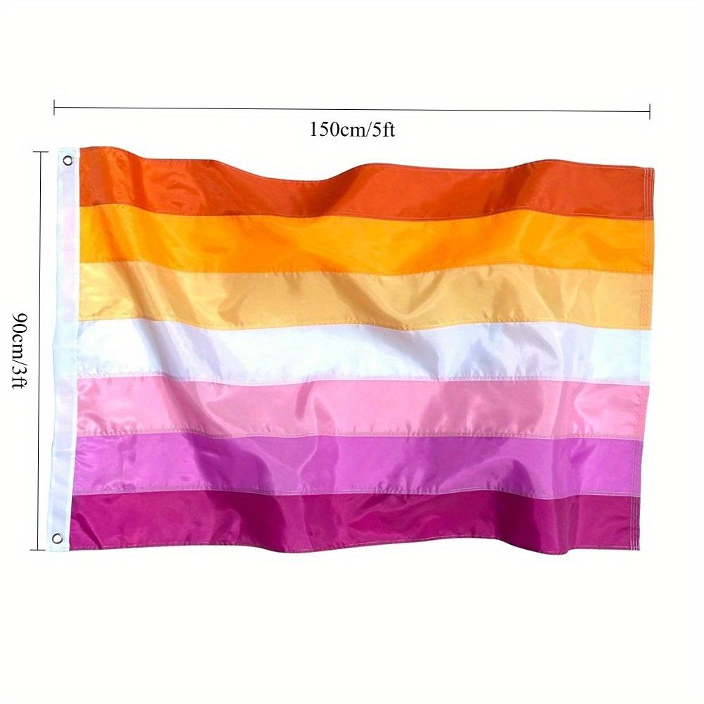 3 Styles 90*150cm (3*5ft) Lesbian Flag (without Flagpole) LGBTQ+ Pride Month Outdoor Garden Decoration