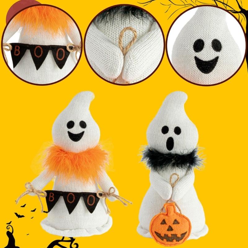 Soft Velvets Ghosters Figurine 27cm Height Safe Smooth Edged Holiday Desk Ornament Family Friendly Indoor Halloweens Display