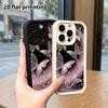 Phone Case: 2D Flat Design Suitable for iPhone 18, 17, 16, 15, 14, 13 Pro Stepped Protective Case, Black Background Crystal Butterfly, Christmas and H