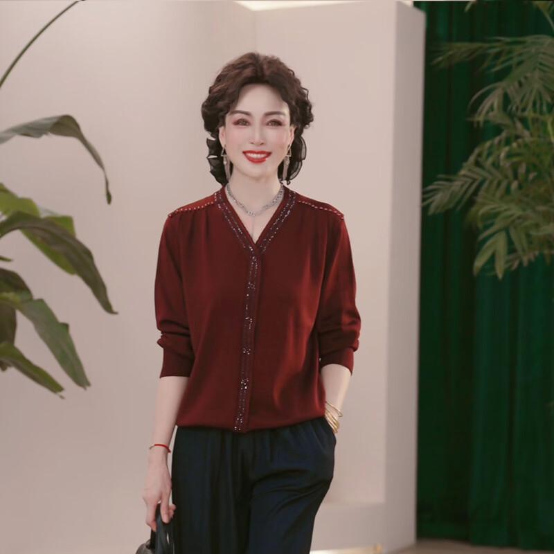 

Jianhu Women s Fashion Pullover Knit Sweater for Middle-Aged Women L