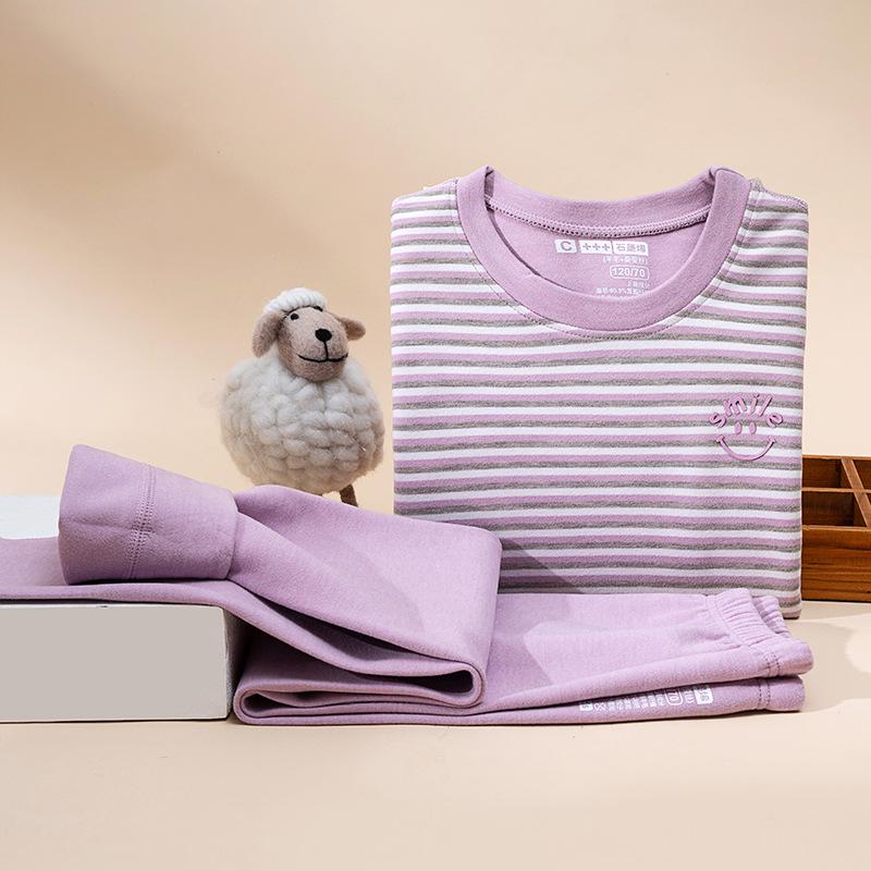 

Children s Graphene Thermal Underwear Set: Boys and Girls Base Layer Pajamas for Autumn 120 cm