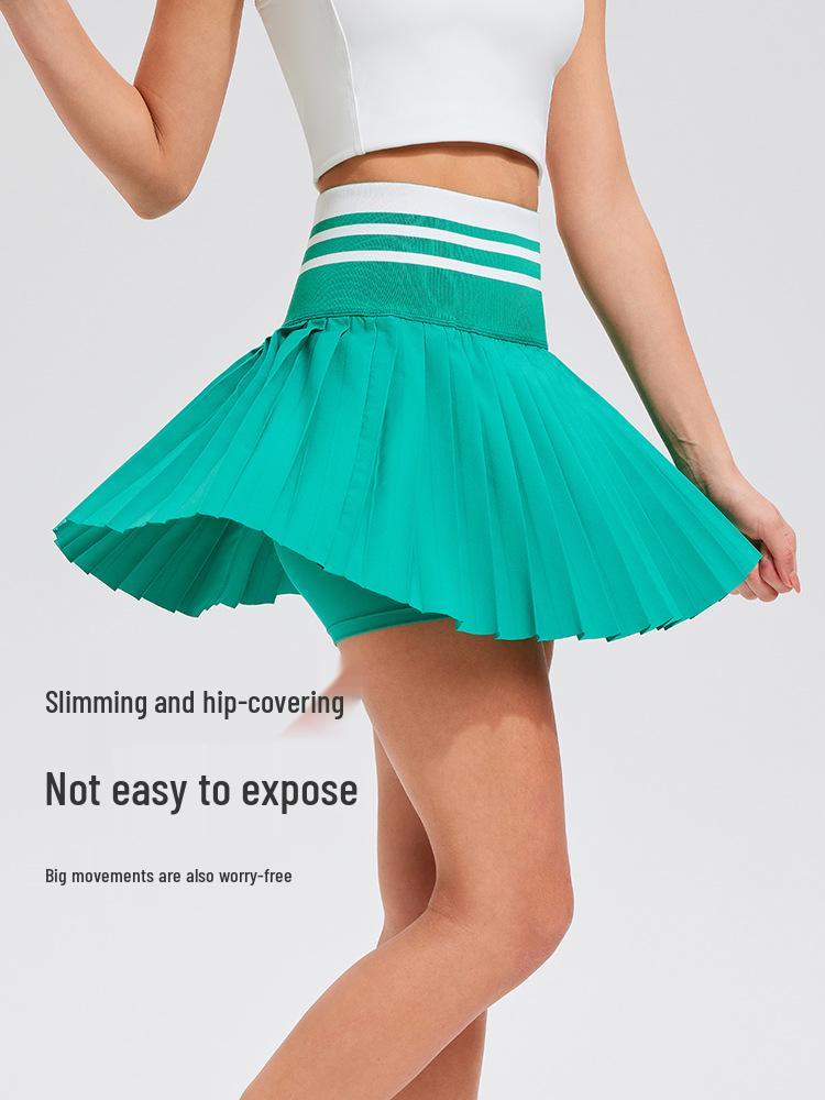 Caijue Women's Two-Piece Pleated Sports Skirt for Tennis, Badminton, Running, or Yoga