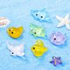 10-30pcs Cute Manta Ray Luminous Ocean Animal Ornament Resin Craft Cute Ocean Animal Miniature Figurines DIY Mini Animals Statue