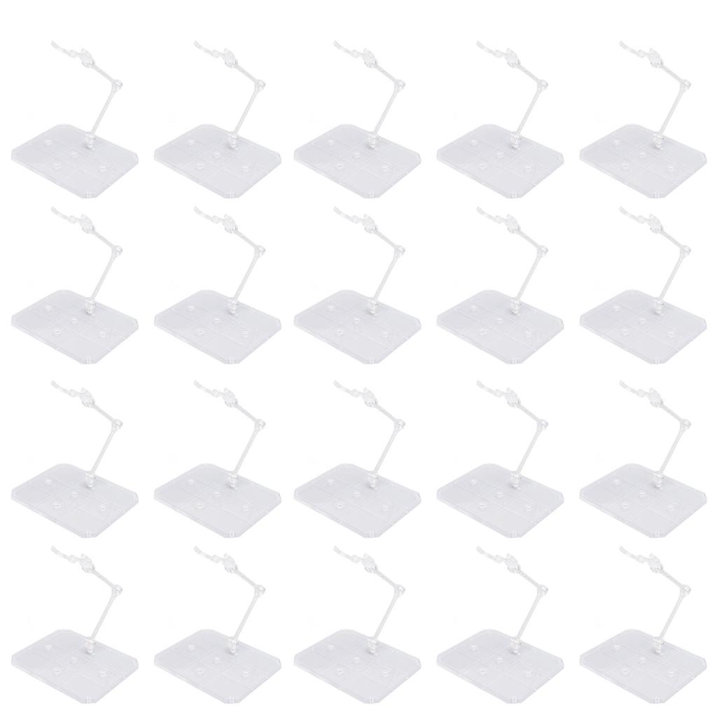 20 Sets Action Figure Stand Acrylic Stable Action Figure Display Holder for 6inch Dolls