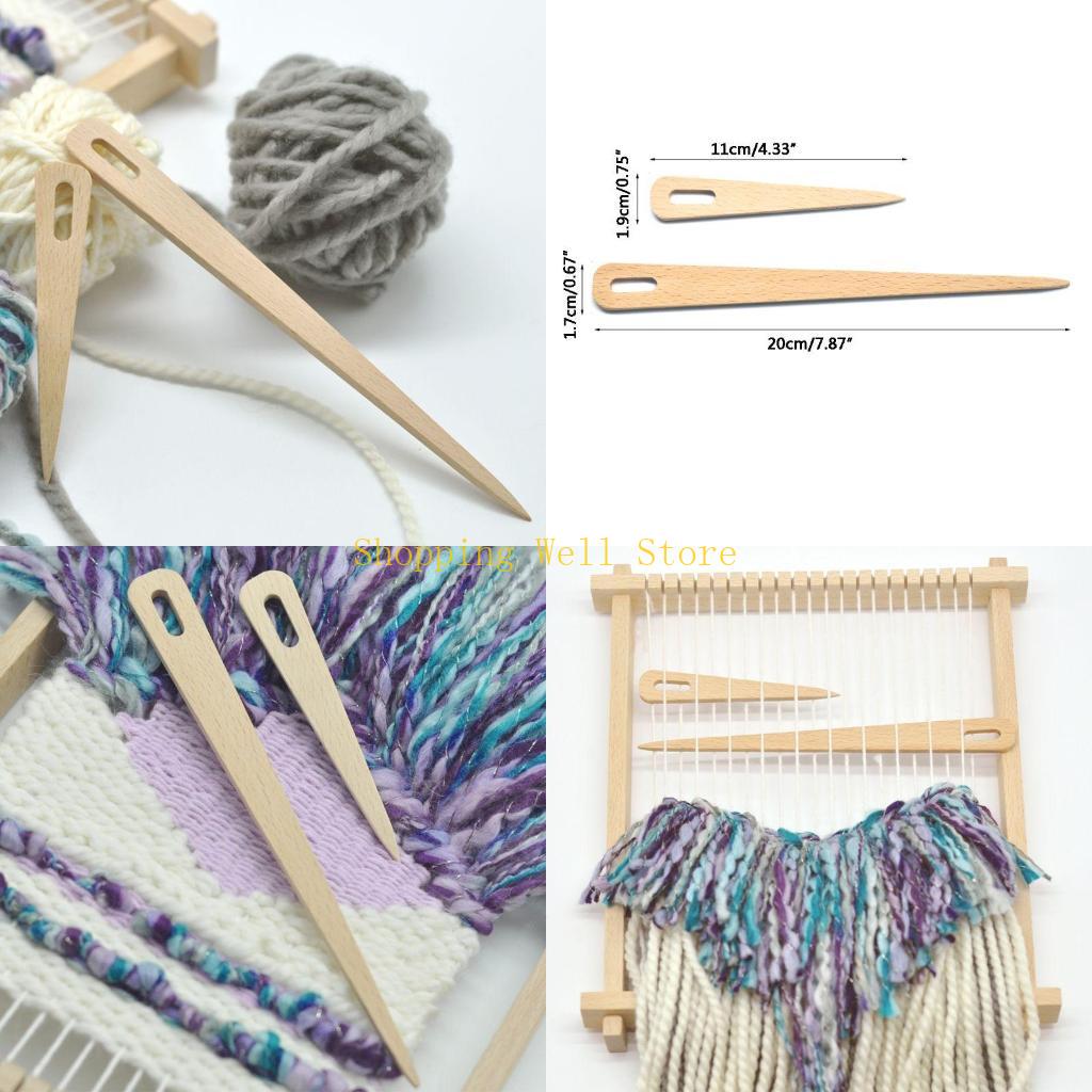 KX4B 5pcs/set Weaving Shuttle Crochet Needle Hand Loom Tapestry Knit DIY