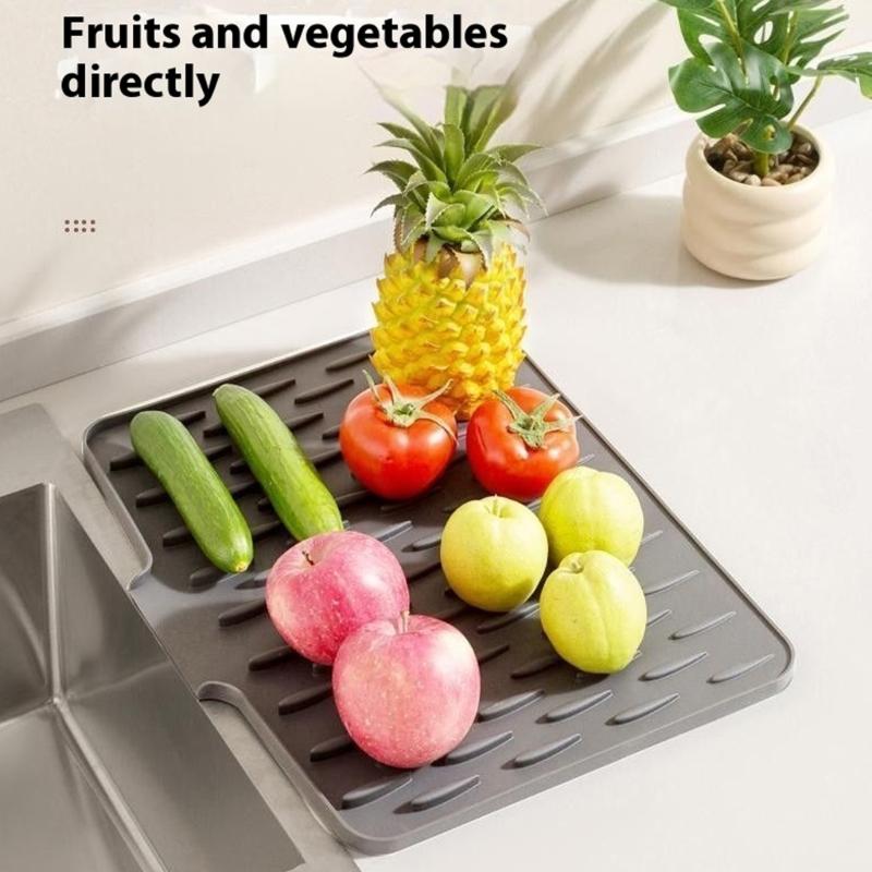 Nonslip Silicone Pot Holder Heat Proof Trivet Sloped Surfaces For Efficient Liquid Drainage And Storage