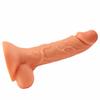 Large Sucker Female Double-layer Liquid Simulation Silicone Penis Private Parts Lifelike Fake Penis Rear Court Supplies