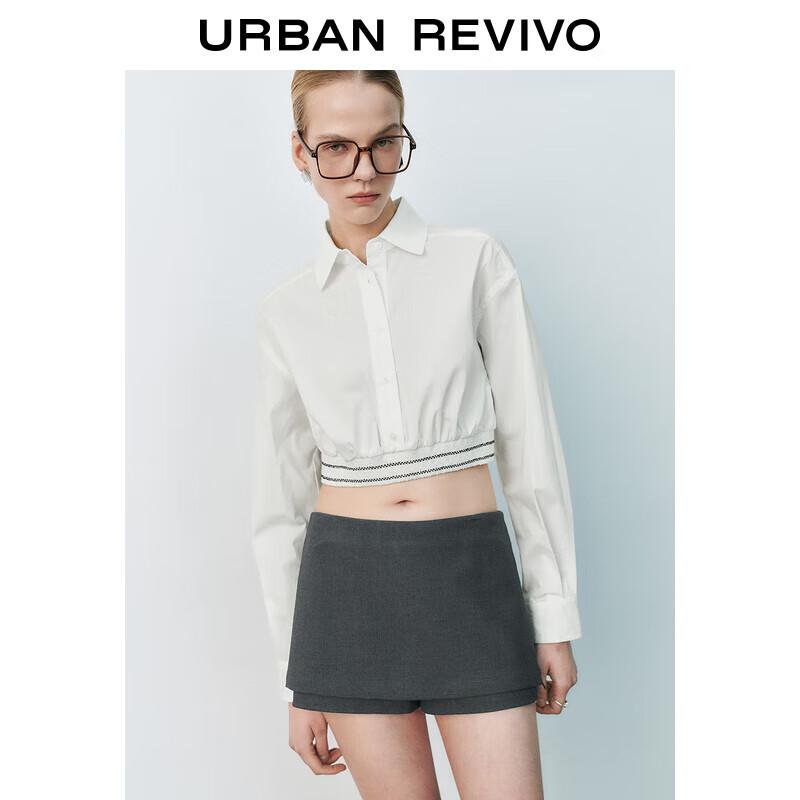 UR Women s Color-block Embroidered Short Polo Blouse XL