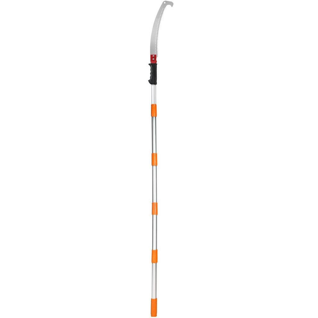 Manual Pole Saw,4.6-9.8 Ft Extendable Tree Pruner, Sharp Steel Blade for High Branches Trimming, Manual Branch Trimmer with Lightweight Aluminum Alloy
