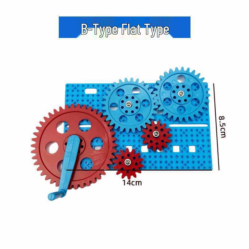 

STEAM Teaching Aid: Gear Combo Model with Bevel, Worm, Chain, and Sprocket for Children