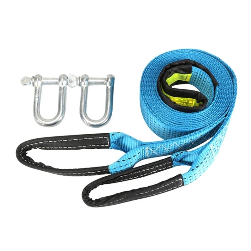 High Tensile Car Towing Belt Safety Towing Strap Emergency Towing Rope High Visibility Towing Enhances Safety Features