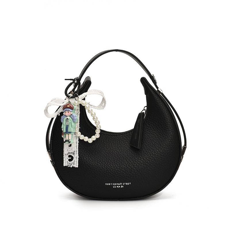 New women's bags, popular shoulder bags, summer personalized portable small round bags, high-end underarm bags, oblique span bags