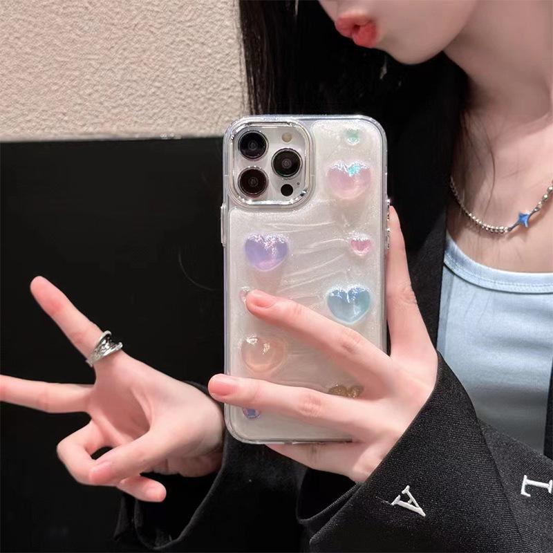 Popular White Flash Glue Phone Case for IPhone17 Promax Bow for Apple 15 Color Love Super Hot