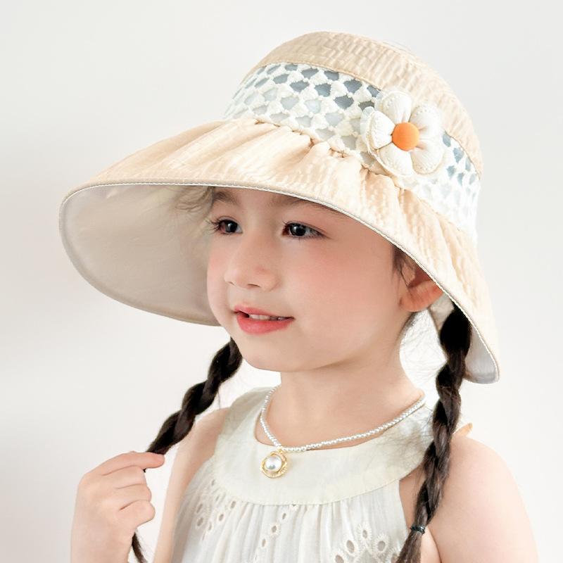 Beach Hat  Big Brim  Empty Top Hat  Children's Sun Hat  Boys and Girls' Anti Ultraviolet Hat  Sun Protection Hat