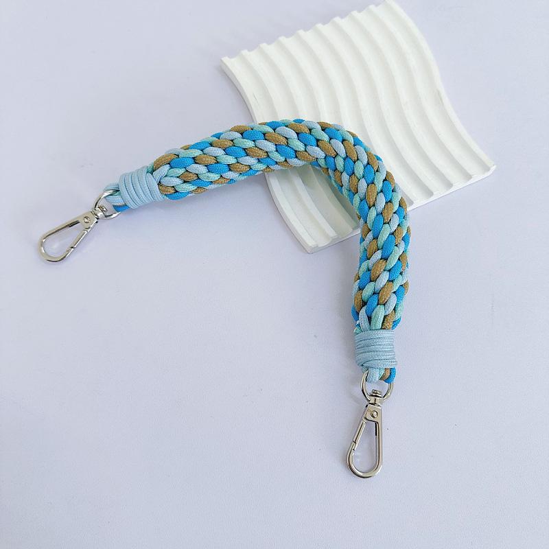 New Hand-woven Lanyard Hand-held Belt Bold Mobile Phone Hand-held Wrist Woven Lanyard Belt Bag Lanyard Pendant Bag Accessories синий