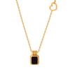 Retro Acrylic Pendant Necklace: Influencer-Style Gold-Plated Titanium Steel Chain for Women