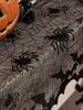 Halloweenské krátké závěsy do obývacího pokoje, ložnice, dekorace skříněk, strašidelná temná atmosféra, teroristická strašidelná dekorace