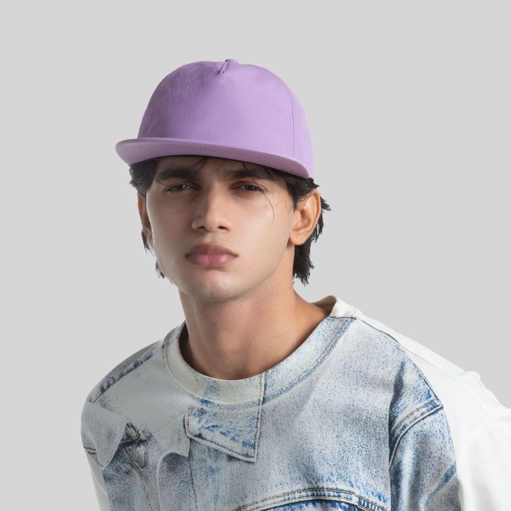 Flat Brim Baseball Hats Quick Drying Snapback Cap Fashion 5 Panel Peaked Hat  for Men and Women