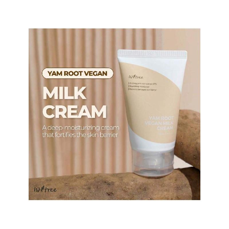 Isntree Yam Root Vegan Milk Cream 80ml | Nourishing Moisturizer | Vegan Milk Moisturizer | Korean Skincare