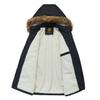 Jacke Herren Plüsch Dicker Mantel Herbst und Winter Warme Kapuzenjacke Herrenjacke