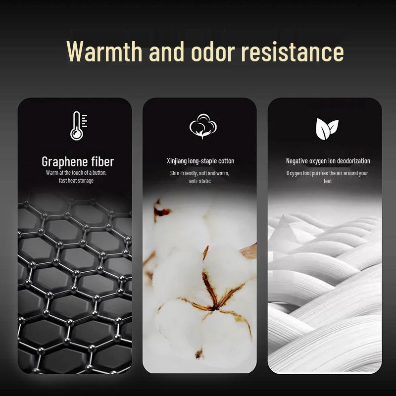 Ginger Graphene Men's 7th Gen Antibacterial Business Mid-Calf Socks, Breathable, Sweat-Absorbent Cotton for Autumn/Winter