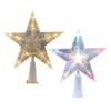 LED Gold Glitter Christmas Tree Top Iron Star Christmas Decorations For Home Xmas Tree Ornaments Navidad New Year