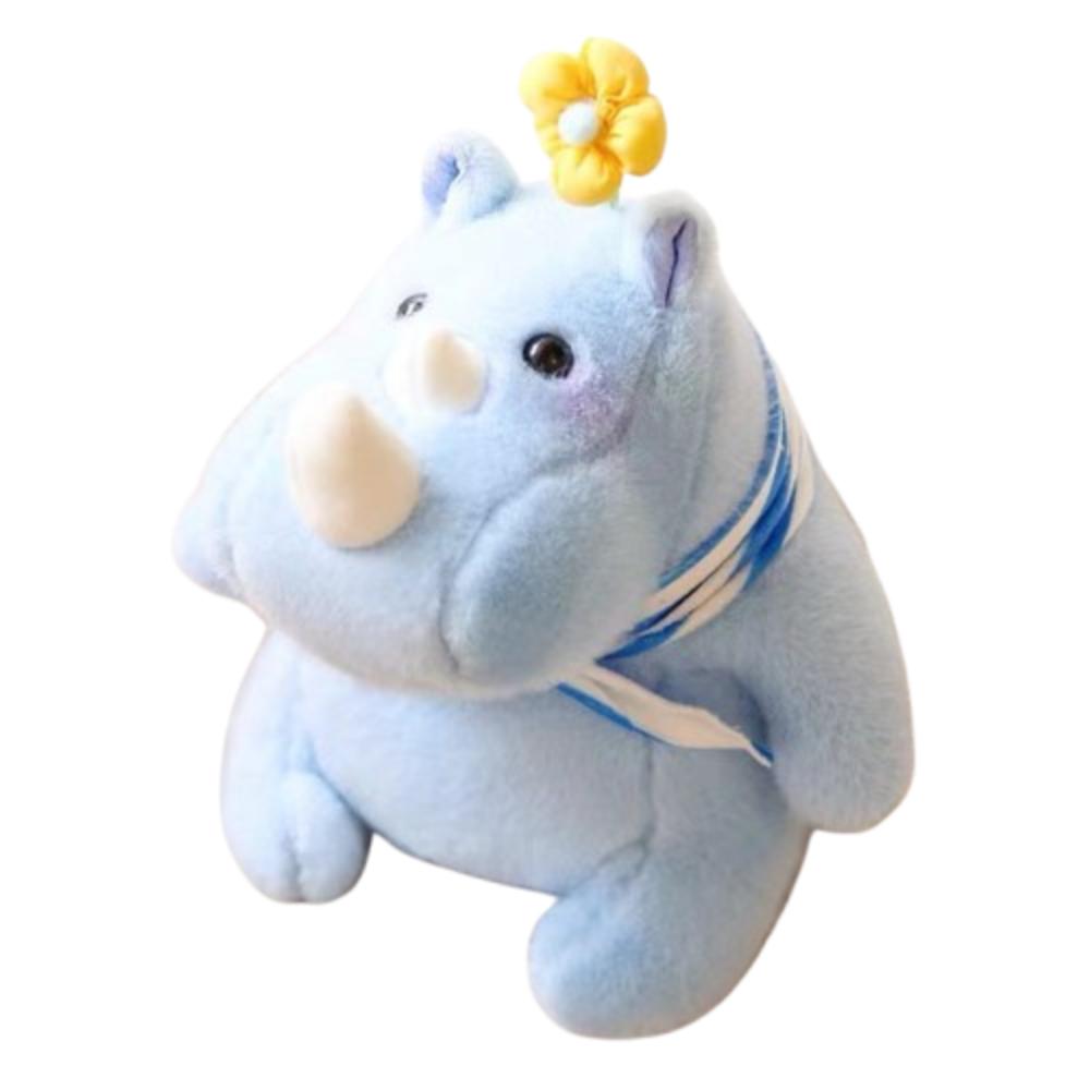 Fluffy Rhinoceros Plush Toy Interactive Stuffed Rhinoceros Doll  Party Supplies