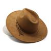 Vintage Style Felt Hat With Wide Brim And Sun Protection For Men Women