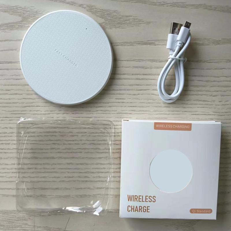 K8 Grid 15W Fast Wireless Charger - Aluminum Alloy Round Desktop QI Mobile Charger