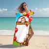 1Pc Curious George Christmas Adventure Beach Towel Microfiber Beach Towel Thin Absorbent For Beach Swimming Yoga Bath Sports 0917215
