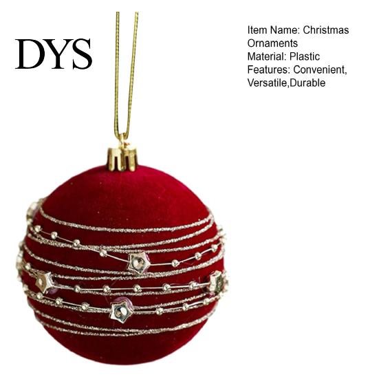 Bell Holiday Ornaments Christmas Red Flocking Wreath Snowfall Elk Noel Home Party Decor Pendant Snowy Winter for Tree Hanging Decorations