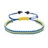 Ukrainian Flag Handcrafted Beaded Bracelets With Adjustable Rope For Travel Gifts