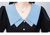 Casual Plus Size Color Block Patchwork Mid-Length Summer Dress - Slimming, Short Sleeve